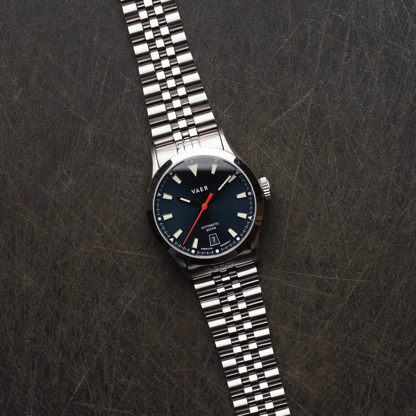 A3 Atlas Navy on Jubilee Bracelet (Fair to Good)