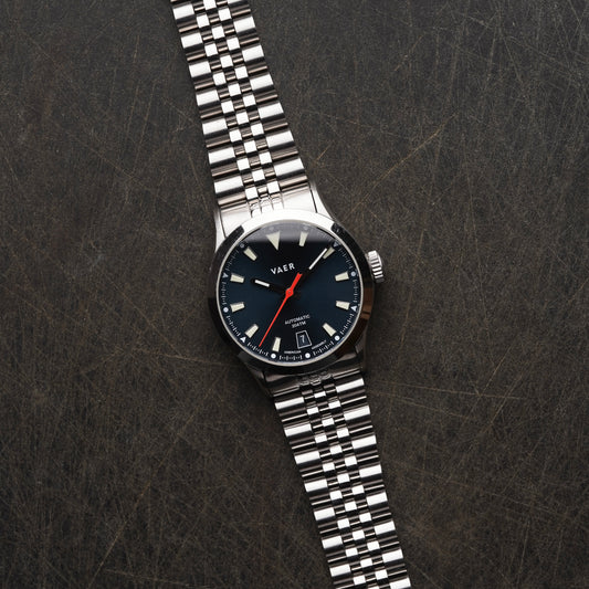 A3 Atlas Navy on Jubilee Bracelet (Fair to Good)