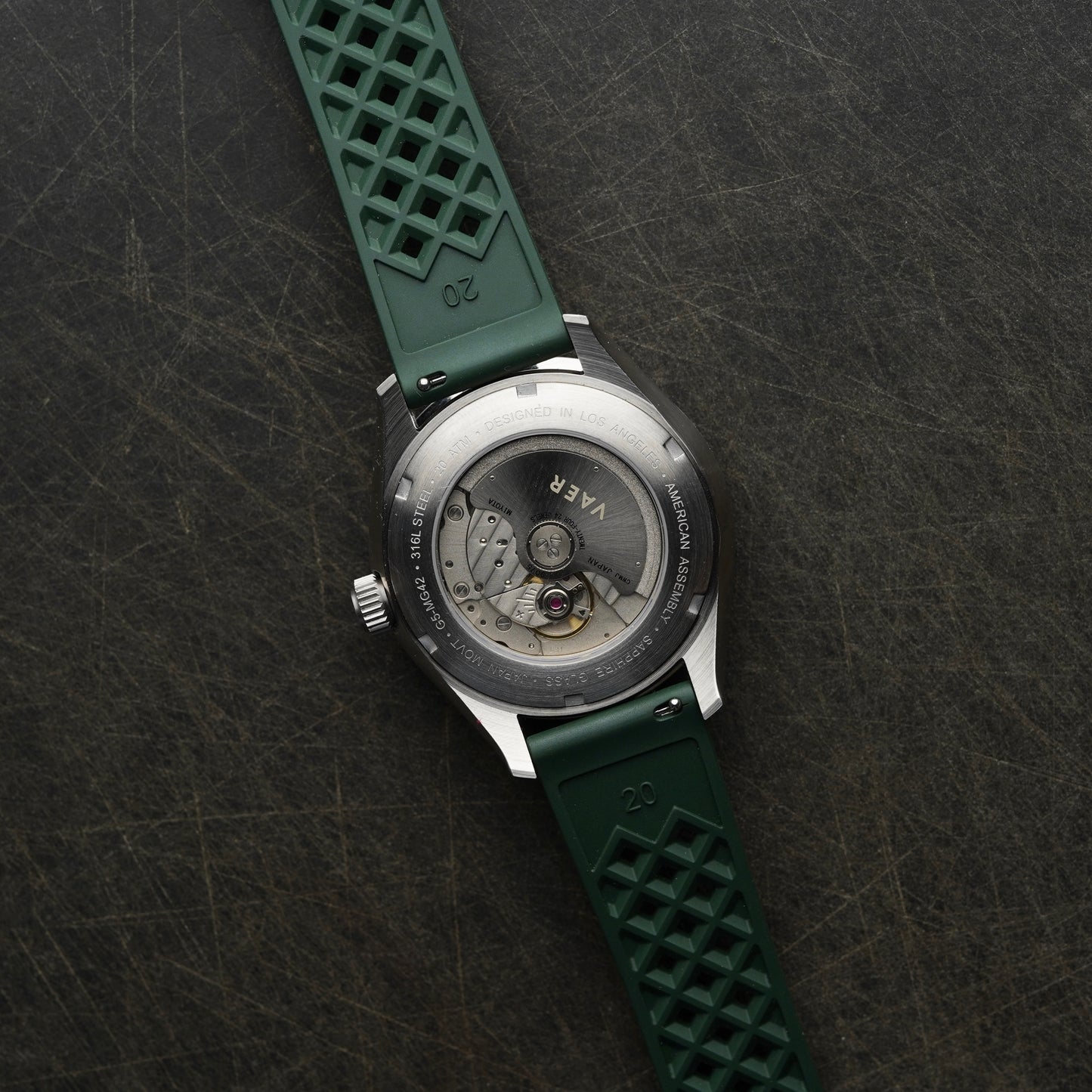 G5 Meridian Green 42mm on Waffle Green